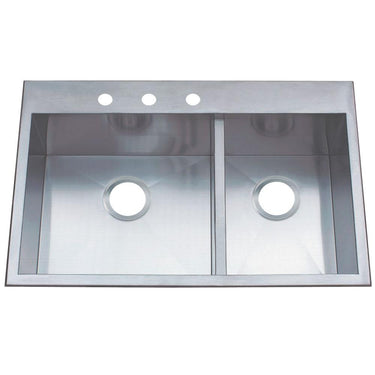 Gourmetier KDS32219DBNL Uptowne Drop-in Double Bowl Kitchen Sink Kitchen Sink Kingston Brass Default Title